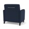 Lesro Siena Lounge Reception Wide Guest Chair with Front Casters, Walnut, RF Blueberry Upholstery SN1201 - alternate 3